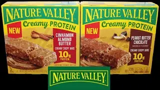 Nature Valley Creamy Protein: Cinnamon Almond Butter & Peanut Butter Chocolate Creamy Crispy Bars