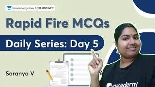 Rapid Fire MCQs | Daily Series | Day 5| CSIR 2021| Life Science | Dr Saranya V| Unacademy