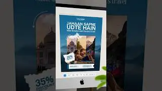 Figma Poster Design | Travel Agency Poster Design in Figma #figmatutorial