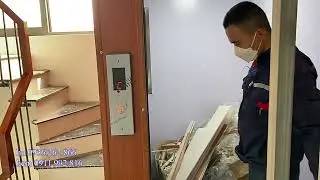 thang hàng kèm người , lắp đặt tại hà đông