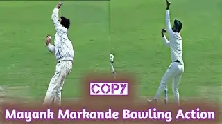Mayank Markande Bowling Action copy same to same