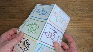 Das A4-Zine falzen und schneiden.