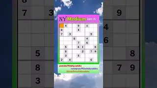 The New York Times Daily #Sudoku 2026-01-15 Medium #puzzle #games #education #braingames