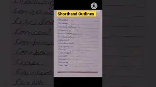Common Words Outlines # Shorthand Outlines #ssc# Ytshorts