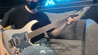 ESP LTD KEN SUSI SIG. M-6 EVERTUNE In Metallic Silver Finish! Quick Sound Test