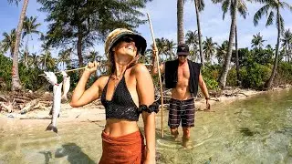 SURVIVAL CHALLENGE WITH MY GIRLFRIEND. Can we find food on this deserted island?