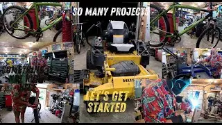 Random Weekend Stuff  episode 1  welding, bike repair, Hustler mower service, E bike upgrade