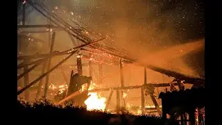 Scheune in Bimbach in Flammen - Über 100 Kräfte im Einsatz