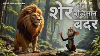 Lion & Intelligent Monkey | शेर और बुद्धिमान बंदर | A Powerful Lesson in Leadership | MoroMaze