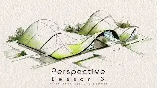 Tutorials for how to draw in perspective from scratch - lesson 3-  Surfaces in perspective