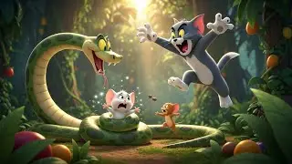 Tom & Jerry Save the Little White Mouse from a Giant Snake  | Emotional Jungle Story
