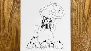 How to draw a skull for Halloween | cartoon Skeleton | step by step