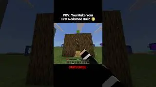 Первая сборка из редстоуна 🥹 #minecraft #shorts