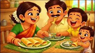 தோசை அம்மா தோசை.tamil dosai song for kids.#tamil #song #kids #dosai #amma #animation #rhymes 