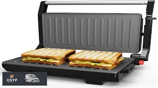 Sunvivi Panini Press Sandwich Maker: Electric Panini Press Grill with Locking Lid