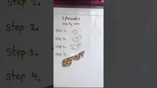 peacock design step by step #youtubeshorts #creativehenna #hennaart #art #shorts