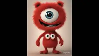 Red furry monster Pixar animation. subscribe to the channel thanks you
