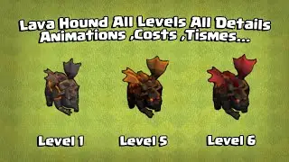 lava Hound all Level, animations, Costs, Times, damage, HP | clash of clans