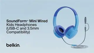 Belkin SoundForm Mini Wired On-Ear Headphones for Kids | Comfortable, Adjustable, Universal