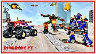 US Police Monster Truck Robot Transform - Best Android Gameplay | Videogame