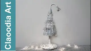 Как сделать новогоднюю елку с бумажным плетеное?