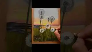 The Magic of Soft Pastels: Watch This Dandelion Come to Life! #shorts #painting #drawing #flowers