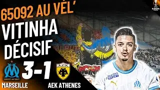 🔵 OM 3-1 AEK | VICTOIRE MAITRIS&Eacute;E / VITINHA MARQUE DES POINTS / L'OM 1er 💪 65092 spectateurs 🔥