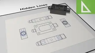 Hidden Detail & Lines in Engineering Drawing & CAD. Animation