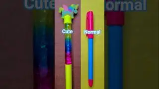 stationery challenge cute and normal items 😍 😄 #stationarycollection #voiceeffects #art #diy #craft