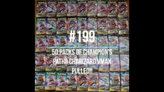 #199 Pok&eacute;mon Opening: 50x packs of Champion's Path! $500 Charizard VMax Pulled!!!