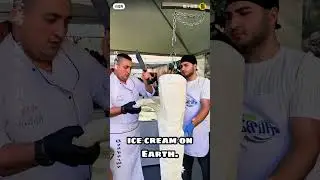 Ice Cream So Hard You Need a KNIFE 😳 #turkey #food #streetfood #icecream #howitsmade