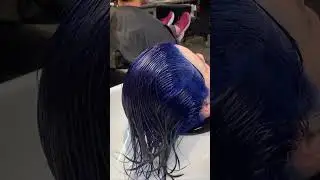 Dark blue hair color transformation/ new hair color #foryoushorts #newhaircolour