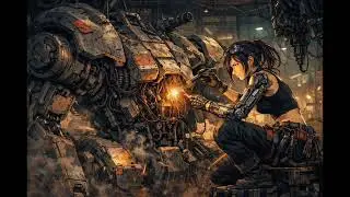 Cyber Mech showdown/ Cyberpunk Synthwave music.#cyberpunksoundscapes #lofimusic #electronicmusic 