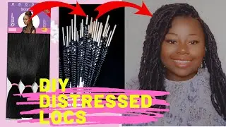 DIY distressed faux-locs using straight Xpression braids !!!! |For Beginners | Namibian Youtuber