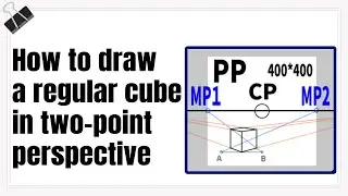 How to draw a regular cube in two-point perspective [EP6]