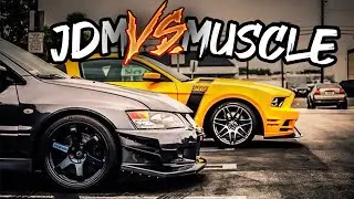 MUSCLE VS. IMPORT [CRAZY TURBO TUNER CARS!]