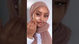 shimmer glimmer makeup look for hijabi 🤎 #shorts #makeuptutorial