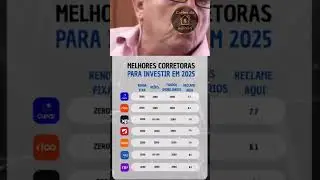 Melhores corretoras investir em 2025! #mercadofinanceiro #investimento #corretoras #bolsadevalores