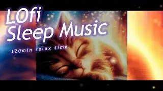 or sleepless nights [Animal sleep]🐈 Lofi sleep music Healing music/Sleep induction/120min