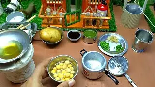 आलू टिक्की|mini kitchen|mini food|mini food|street food|mini