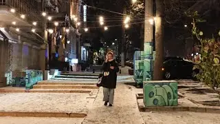 Snowy Evening Walk in Odesa 🇺🇦 | Bunina Street → Oleksandrivskyi Avenue | City Sounds 4K