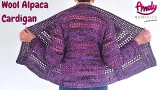 TUTORIAL CARDIGAN WOOL  Uncinetto Facile Andy Handmade