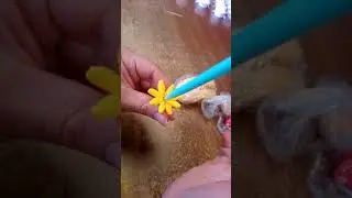 Como hacer un girasol en porcelanicron cold porcelain slime flower