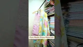Pure Fancy Muslin silk dress materials with printed dupatta.WhatsApp 9100062127 #muslindressmaterial