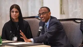 President Kagame meets with Harvard Students in Dubai, 9 February 2016