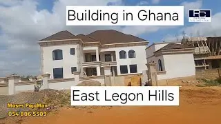 Building in Ghana 🇬🇭Pop Ceiling, Interior &Exterior Wall Skimming work done in this beautiful house
