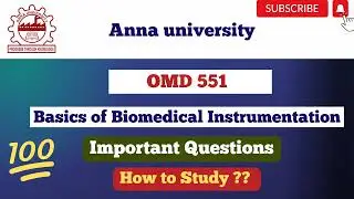 OMD 551 | Basics of Biomedical Instrumentation Important question ✔️👍 | Be Prepare for Exam