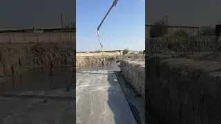 Blinding Concrete Pouring Process #BlindingConcrete #ConcreteBase #FoundationPreparation