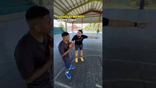 Cuando el NI&Ntilde;O quiere jugar Baloncesto con los grande 😂🏀 #dribblebros #baloncesto