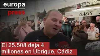 El 25.508, segundo cuarto premio, deja cuatro millones de euros en Ubrique (C&aacute;diz)